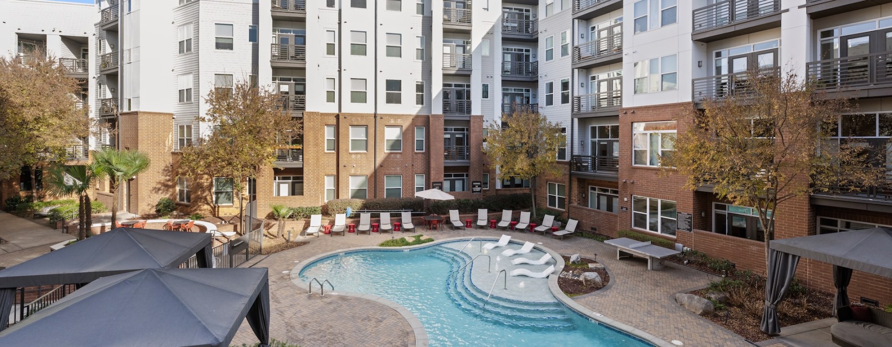 aerial view of pool
